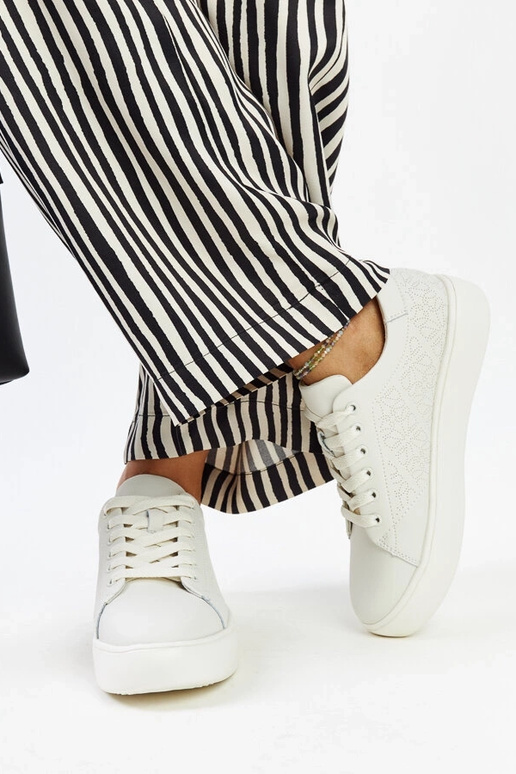 Beige leren sneakers Sireen Beige leren sneakers Sireen