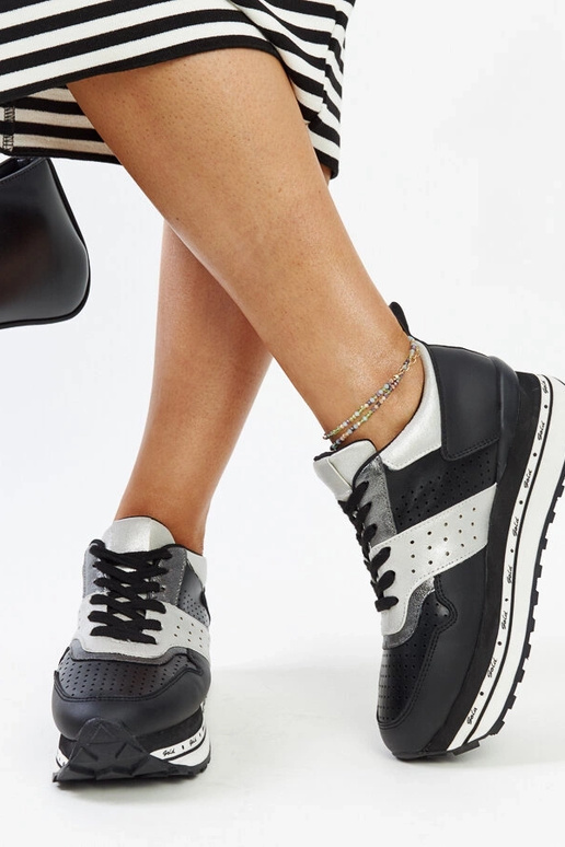 Sorte højsålede sneakers Askalua