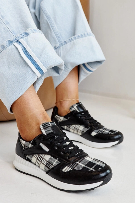 Afifah sortternede sneakers