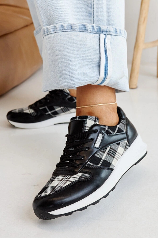 Afifah sortternede sneakers