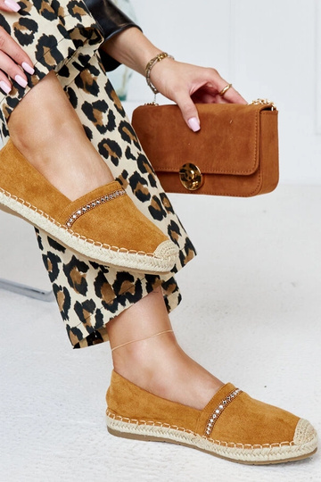Brune espadriller med zirkoner Abia 2