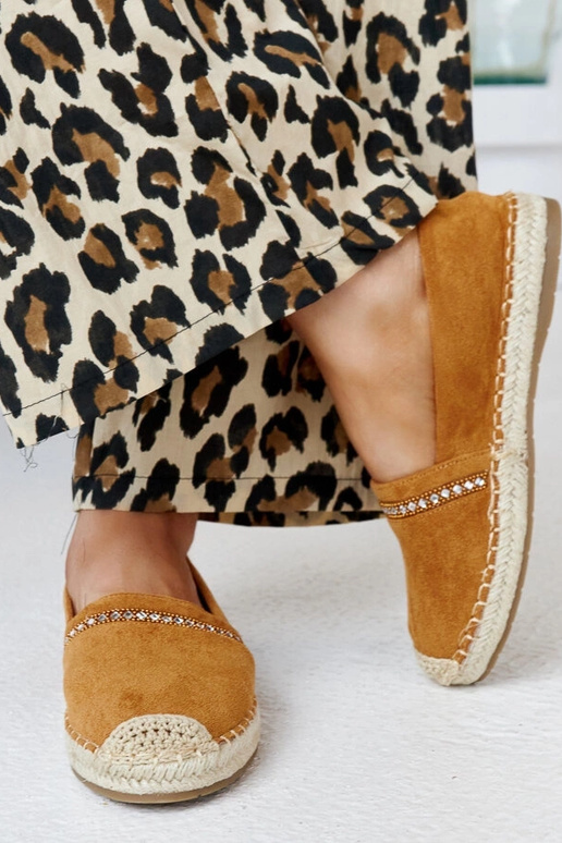 Brune espadriller med zirkoner Abia