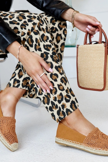 Brune Kalba Broderi Espadriller