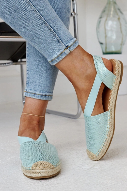 Tharns lysegrønne Slingback Espadrilles