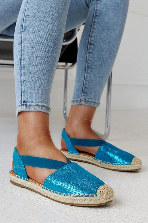 Tharns Blue Slingback Espadrilles