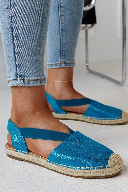 Tharns Blue Slingback Espadrilles