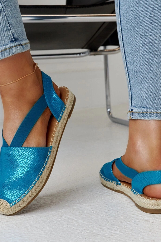 Tharns Blue Slingback Espadrilles