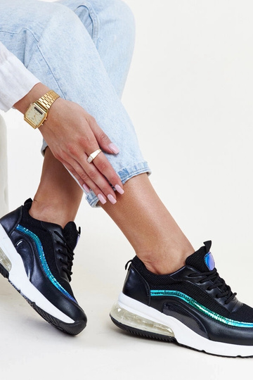 Sorte sneakers med Jelka hologram 2