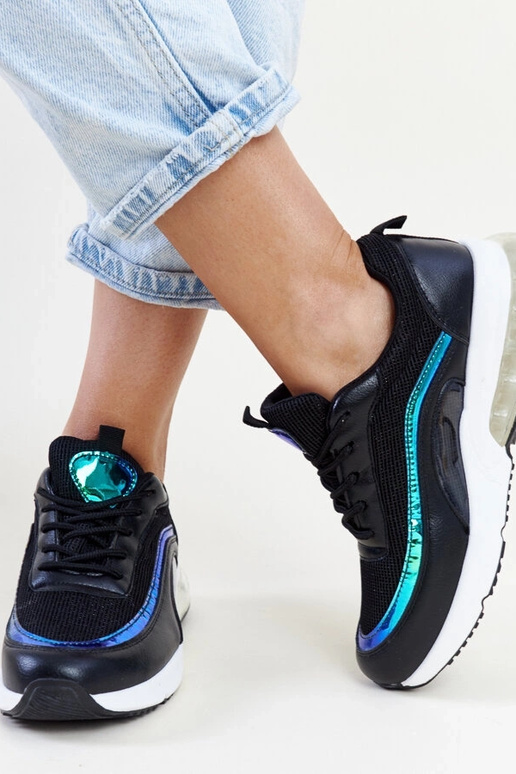 Sorte sneakers med Jelka hologram