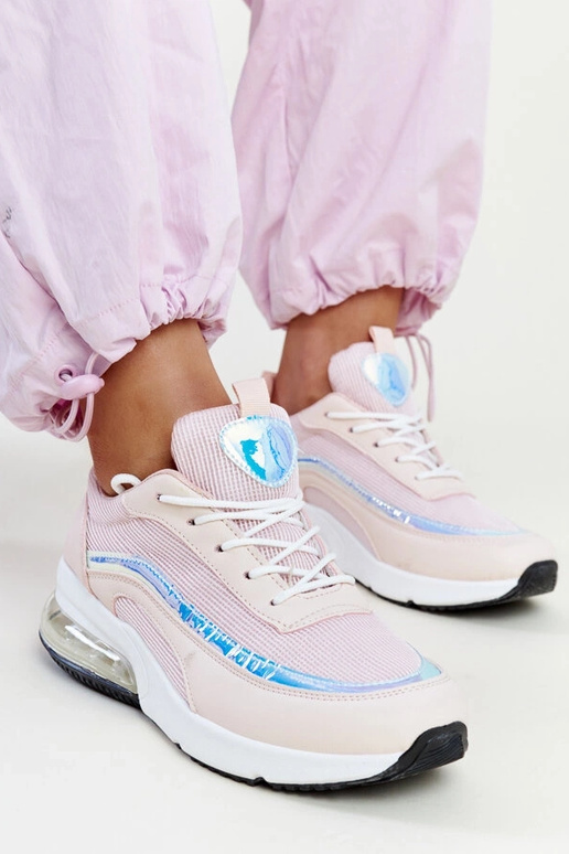 Pink sneakers med et Jelka hologram