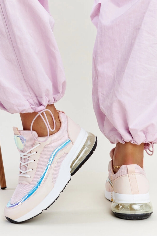 Pink sneakers med et Jelka hologram