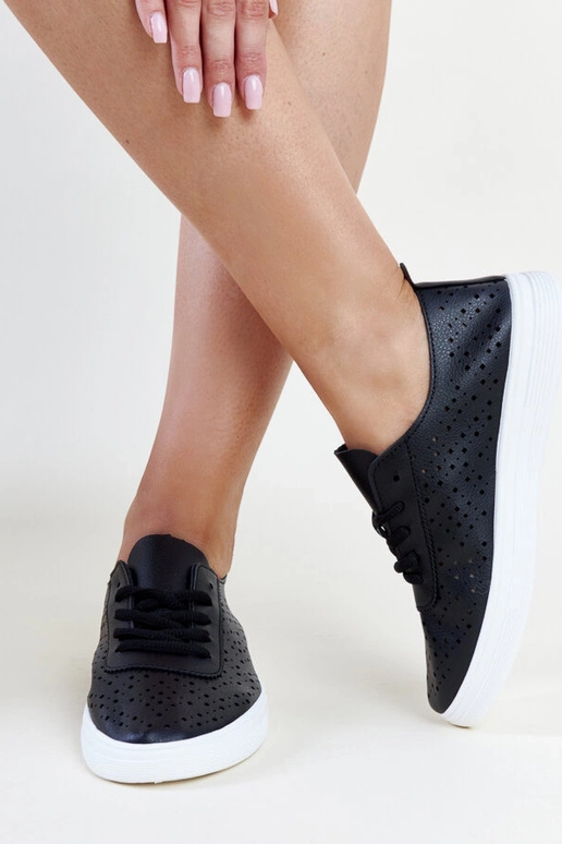 Sorte gennembrudte Manoek sneakers Sorte gennembrudte Manoek sneakers