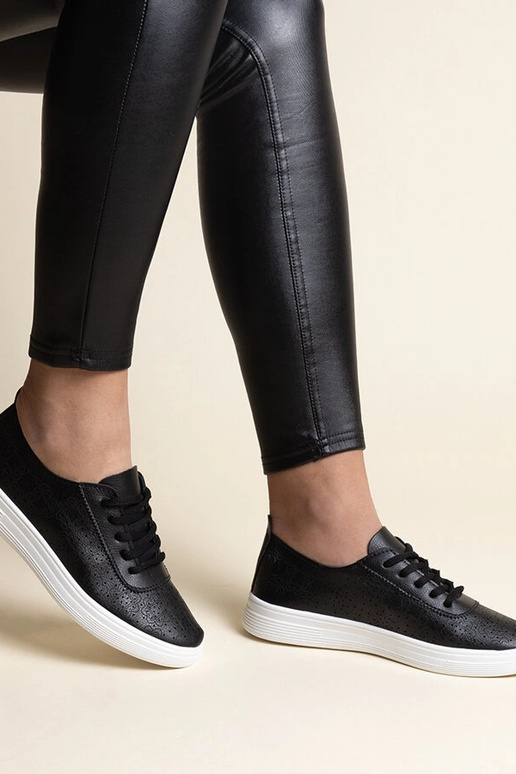 Sorte øko læder sneakers Whitley Sorte øko læder sneakers Whitley