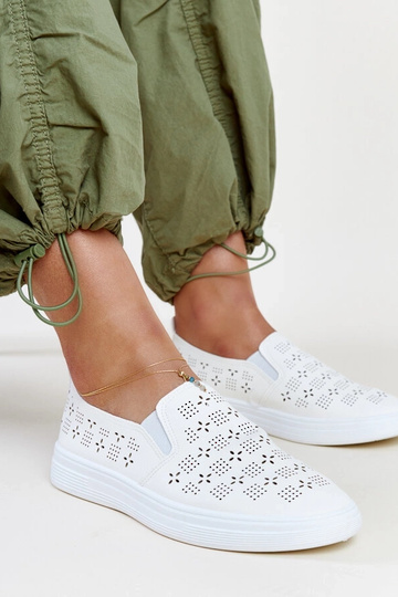 Hilal hvide slip-on sneakers