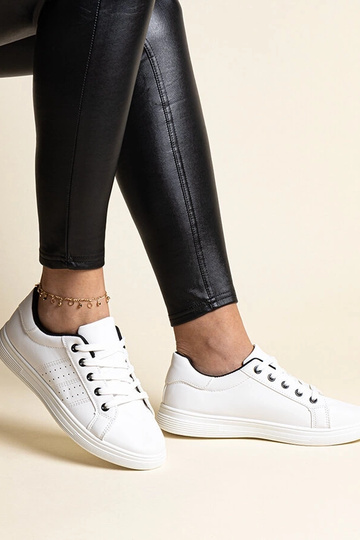 Hvide sneakers øko læder...