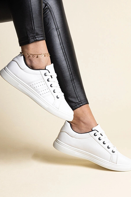 Hvide sneakers øko læder Cathleen -... Hvide sneakers øko læder Cathleen -...