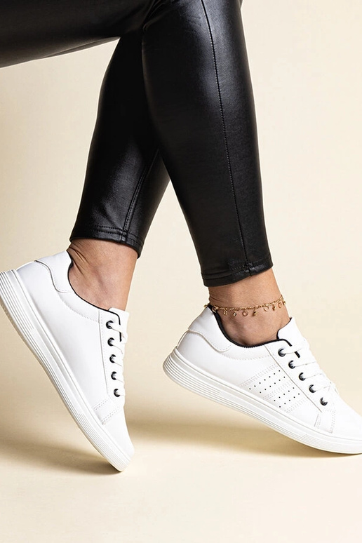 Hvide sneakers øko læder Cathleen -... Hvide sneakers øko læder Cathleen -...