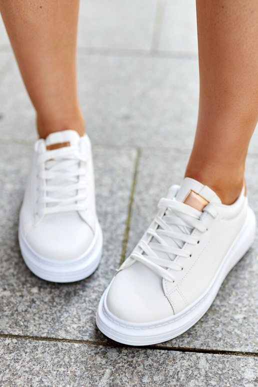 Hvide sneakers med en tyk sål Ivalu