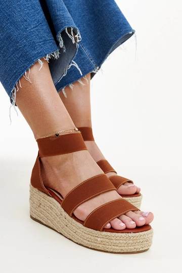Brune Minna Wedge Sandaler 2