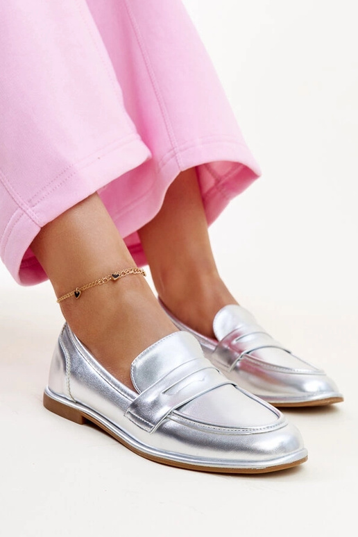 Nasia Silver Classic Loafers Nasia Silver Classic Loafers
