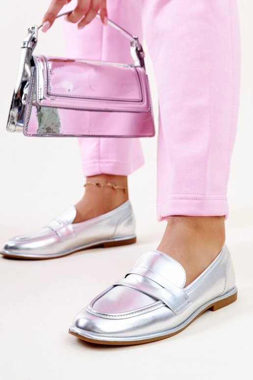 Nasia Silver Classic Loafers Nasia Silver Classic Loafers