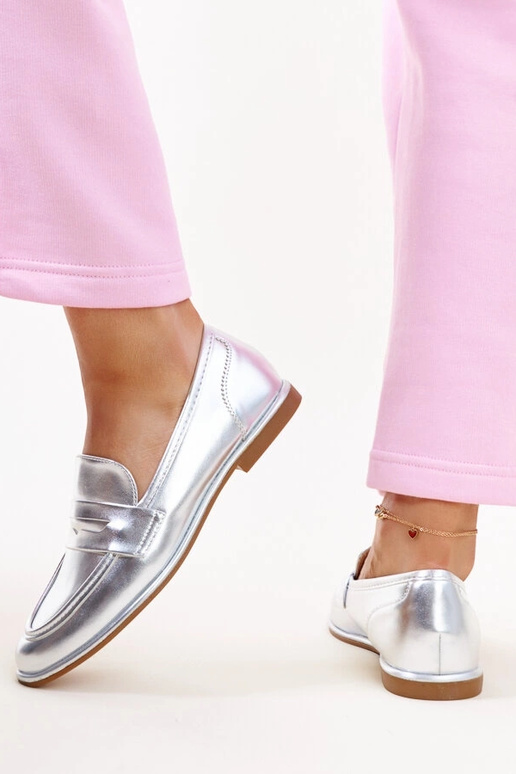Nasia Silver Classic Loafers Nasia Silver Classic Loafers