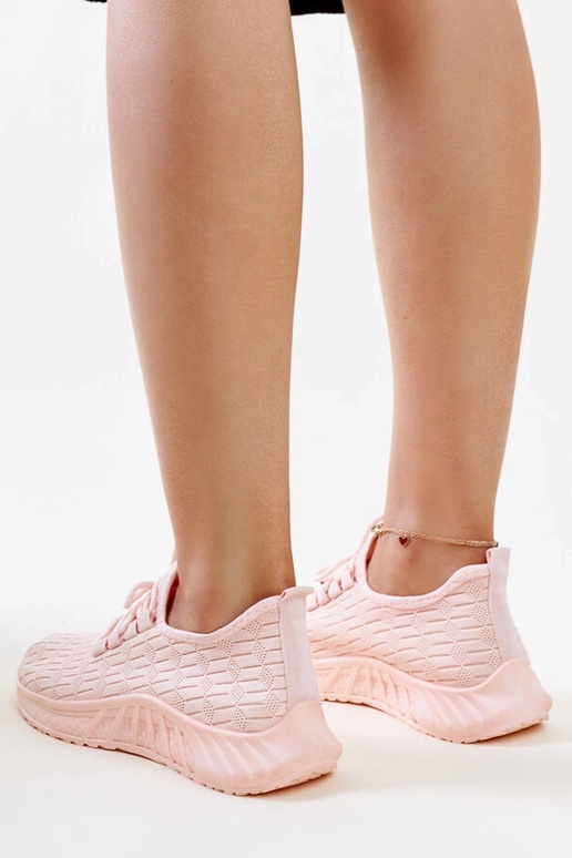 Milena sneakers i pink stof