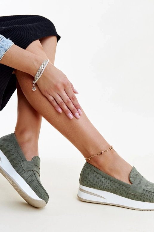 Grønne perforerede Muna sko Grønne perforerede Muna sko