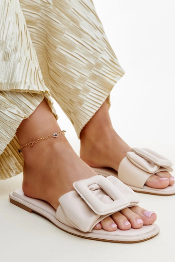 Beige flip-flops med Ganema...