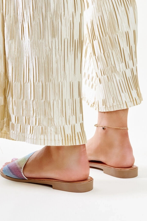 Anilsa flerfarvede skinnende flip-flops