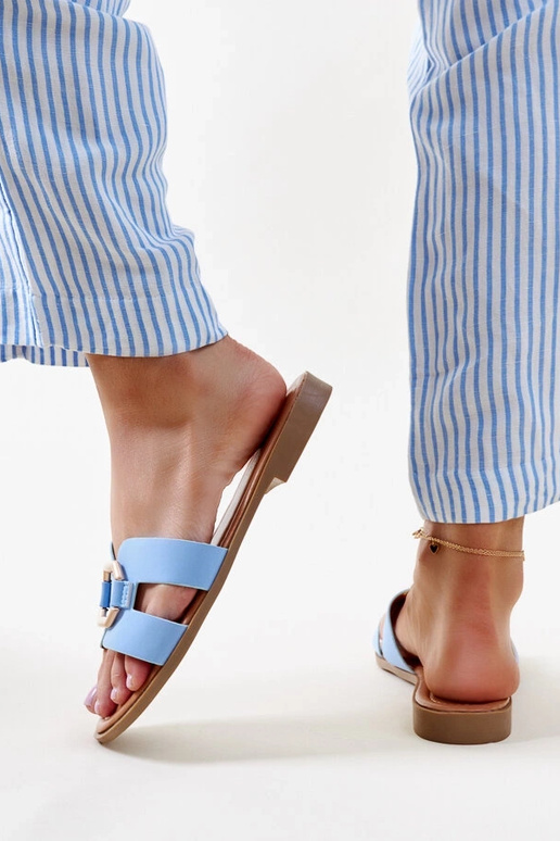 Blå Isana flip-flops med spænde