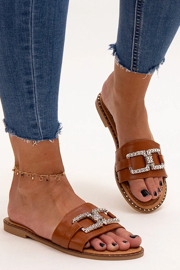 Bruine slippers met... 2