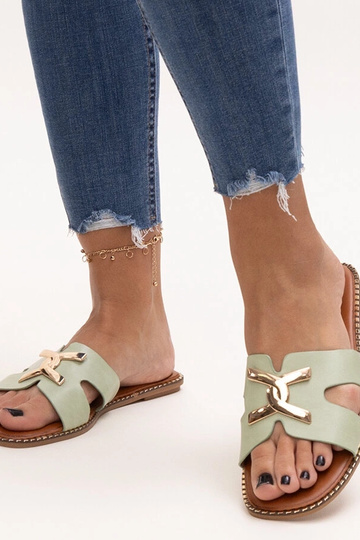 Grønne flip-flops med spænde Razanna