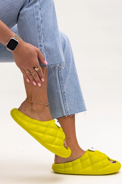 Grønne skumflip flops med Gorges øjne