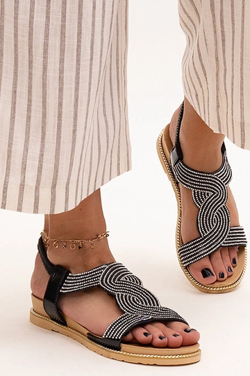 Sorte sandaler dekoreret... 2