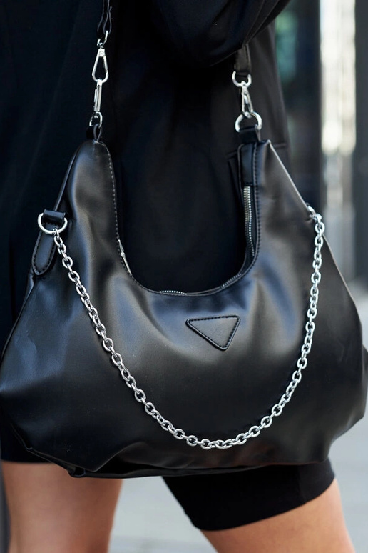 Sort Bikata Chain Skuldertaske