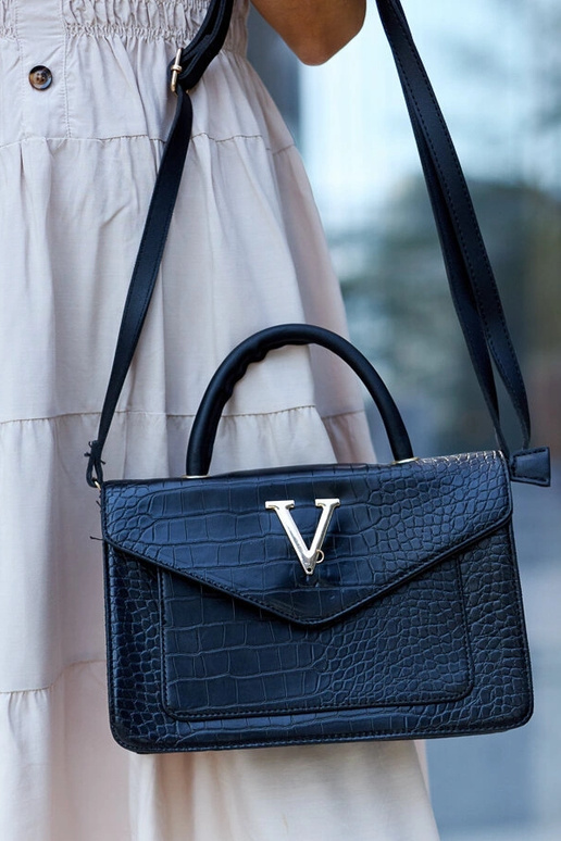 Barsa skuldertaske med krokodillemønster