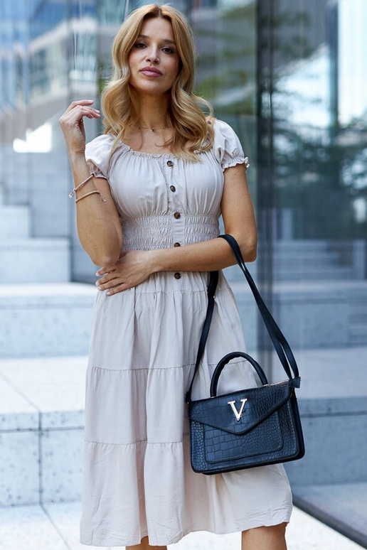 Barsa skuldertaske med krokodillemønster