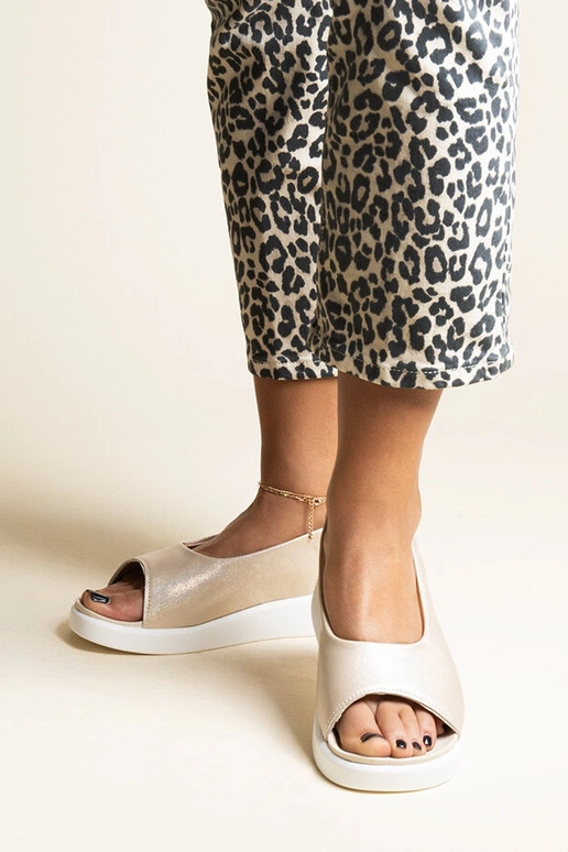 Taylaka Gold Glitter Slip-On sandaler