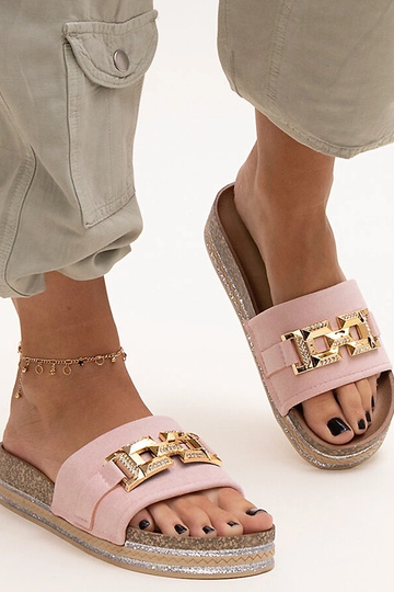Pink Slides med skinnende spænde Niamh
