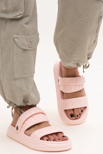 Coreia Pink Ruched Foam Sandaler 2