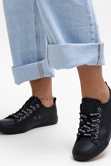 Sorte øko læder sneakers...