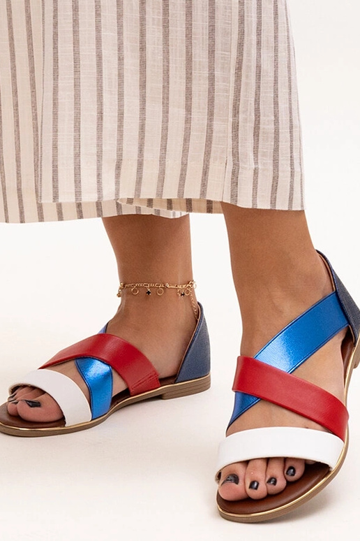 Massawa farverige lukkede hælsandaler
