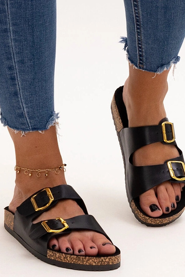 Zwarte slippers op kurken... 2