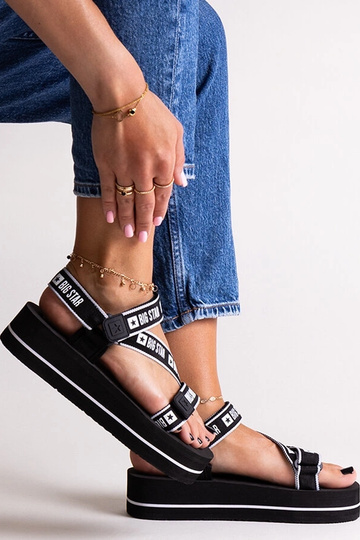 Sorte platformssandaler Big... 2