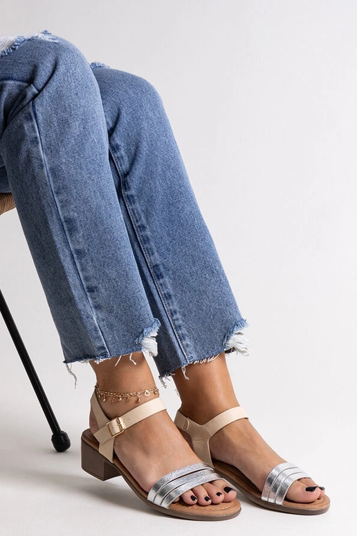 Sølv lavhælede sandaler Salsabi Sølv lavhælede sandaler Salsabi