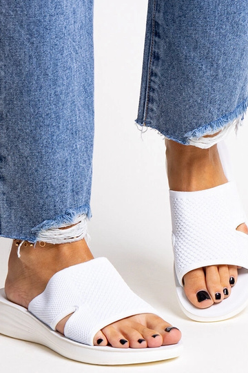 Linah hvide platformsflip-flops