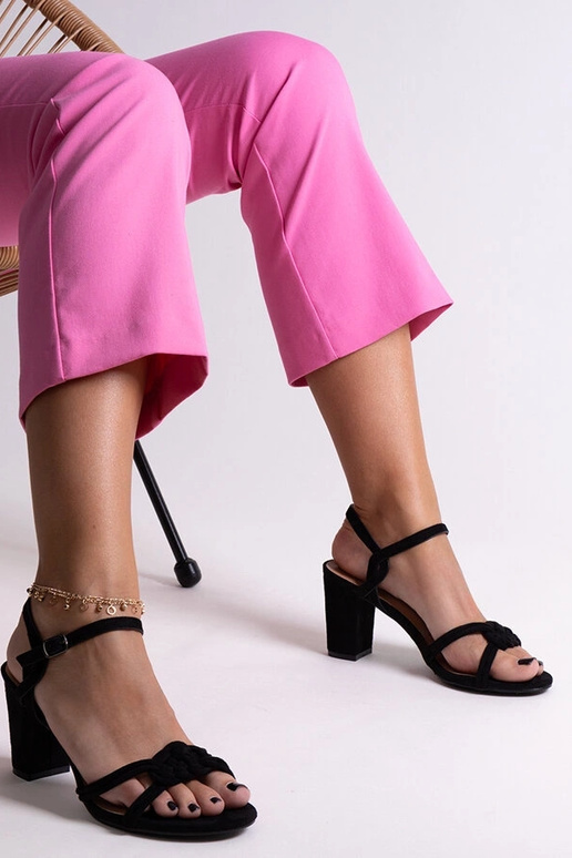 Sorte Shama sandaler med blokhæl