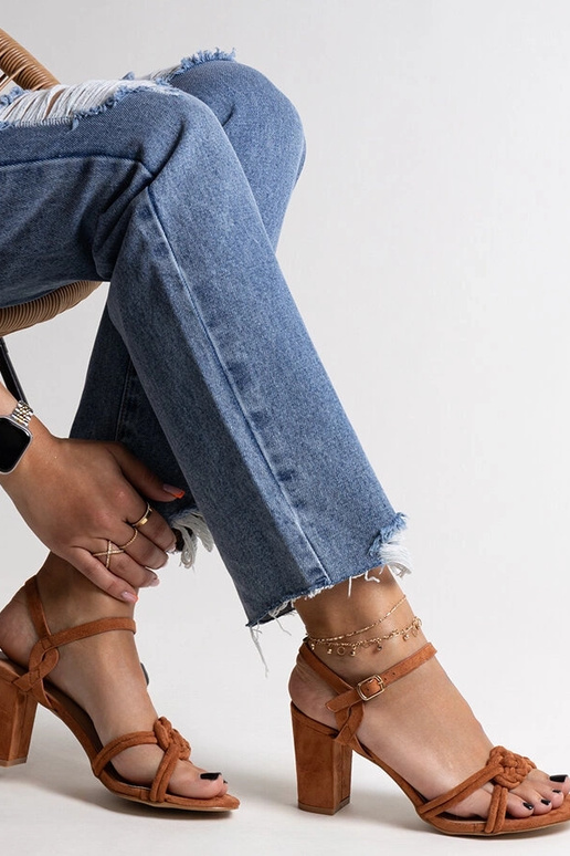 Brune Shama sandaler med blokhæl Brune Shama sandaler med blokhæl