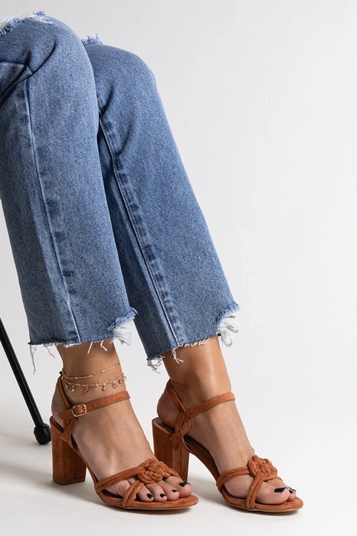 Brune Shama sandaler med blokhæl Brune Shama sandaler med blokhæl